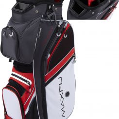 Coupon 👍 Discount - Maxfli 2019 Honors Plus Golf Cart Bag For Men Gray/white/red 🔔