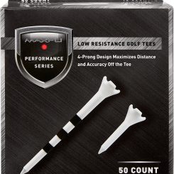 Cheap 💯 Discount - Maxfli Performance Series Low Resistance 3 1/4'' & 1 1/2'' White Golf Tees - 50 Pack For Unisex ⌛